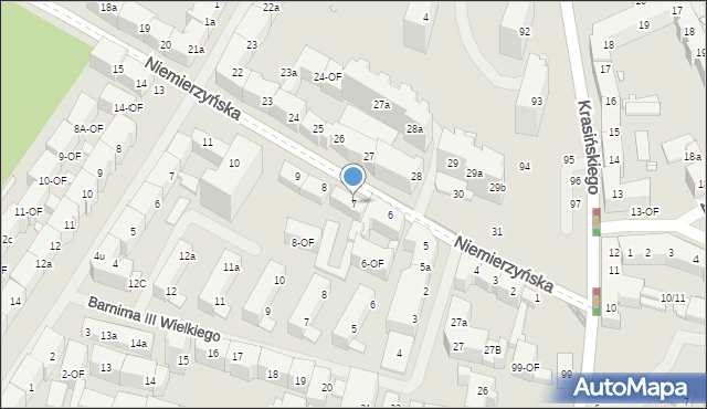 Szczecin, Niemierzyńska, 7, mapa Szczecina