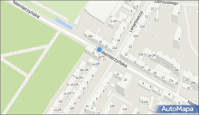 Szczecin, Niemierzyńska, 14, mapa Szczecina