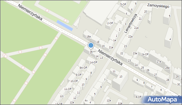 Szczecin, Niemierzyńska, 15, mapa Szczecina