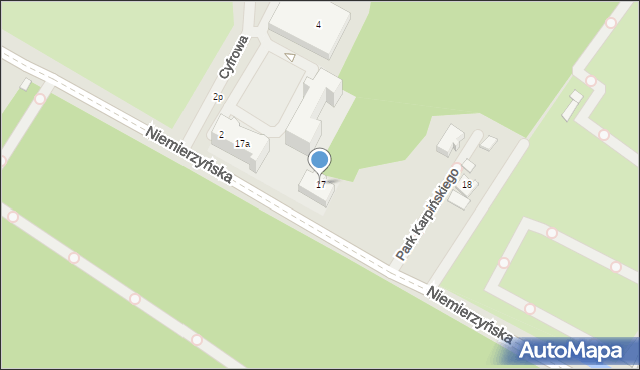 Szczecin, Niemierzyńska, 17, mapa Szczecina