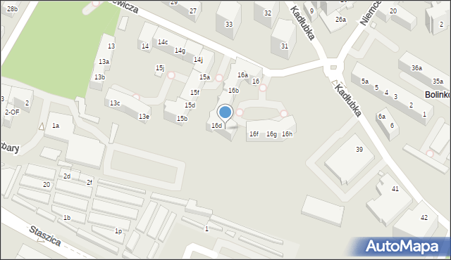 Szczecin, Niemcewicza Juliana Ursyna, 16e, mapa Szczecina