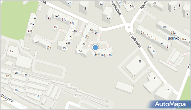 Szczecin, Niemcewicza Juliana Ursyna, 16f, mapa Szczecina