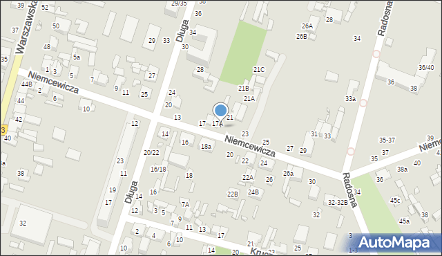 Tomaszów Mazowiecki, Niemcewicza Juliana Ursyna, 19, mapa Tomaszów Mazowiecki