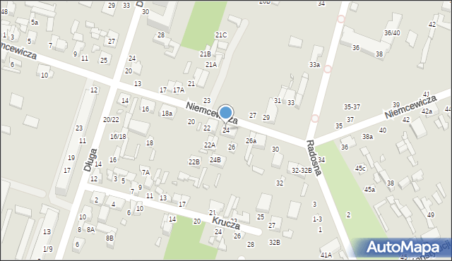 Tomaszów Mazowiecki, Niemcewicza Juliana Ursyna, 24, mapa Tomaszów Mazowiecki