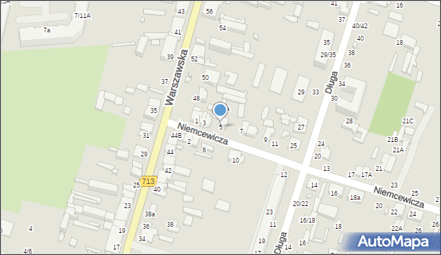 Tomaszów Mazowiecki, Niemcewicza Juliana Ursyna, 5, mapa Tomaszów Mazowiecki