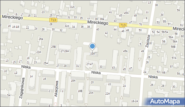 Tomaszów Mazowiecki, Niska, 33A, mapa Tomaszów Mazowiecki