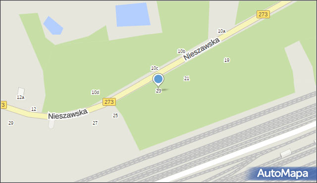 Toruń, Nieszawska, 23, mapa Torunia