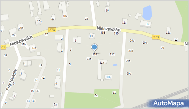 Toruń, Nieszawska, 33B, mapa Torunia