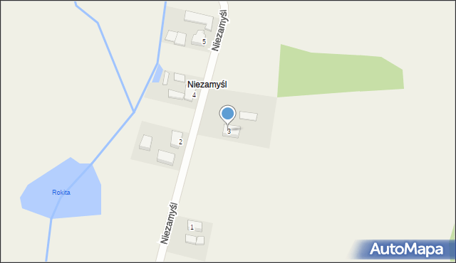 Trzebicko, Niezamyśl, 3, mapa Trzebicko