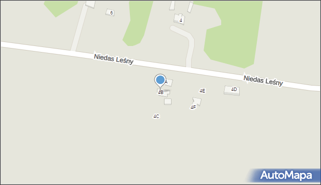 Tuszyn, Niedas Leśny, 4B, mapa Tuszyn