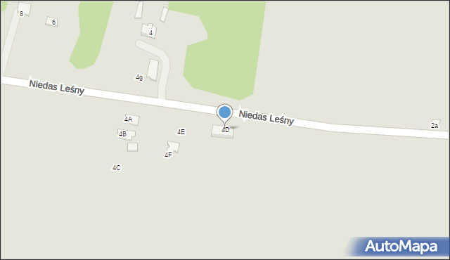 Tuszyn, Niedas Leśny, 4D, mapa Tuszyn