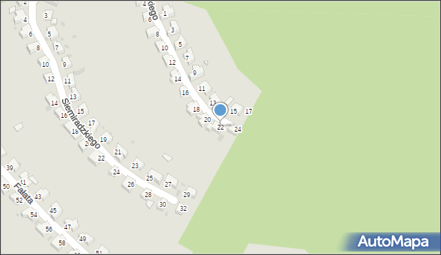 Wałbrzych, Niegolewskiego Władysława, 22, mapa Wałbrzycha