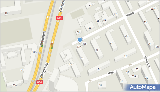 Warszawa, Niska, 31F, mapa Warszawy