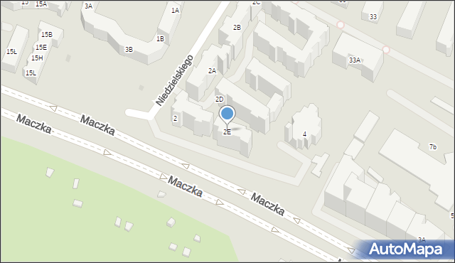 Warszawa, Niedzielskiego Mieczysława, płk., 2E, mapa Warszawy