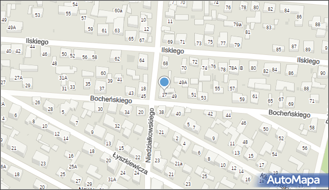 Warszawa, Niedziałkowskiego Mieczysława, 17, mapa Warszawy
