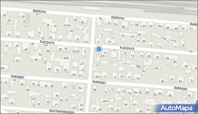 Warszawa, Niedziałkowskiego Mieczysława, 7A, mapa Warszawy