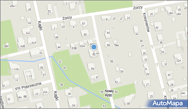 Warszawa, Niemodlińska, 61, mapa Warszawy