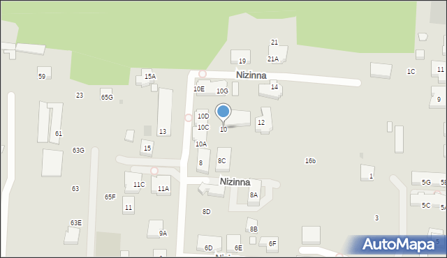 Warszawa, Nizinna, 10, mapa Warszawy