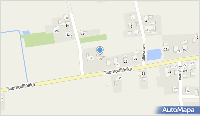 Wawelno, Niemodlińska, 30, mapa Wawelno