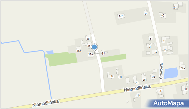 Wawelno, Niemodlińska, 32b, mapa Wawelno