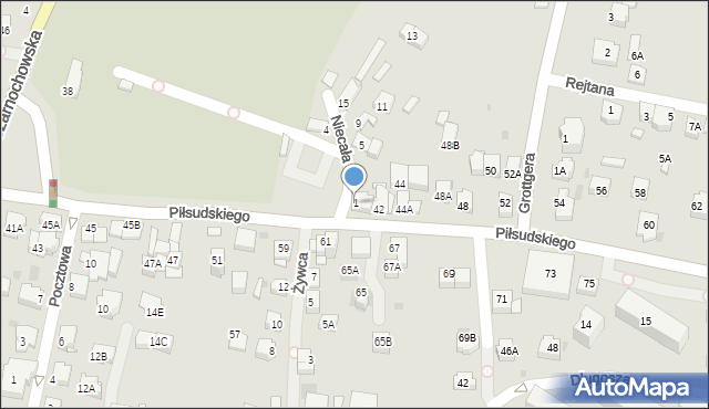 Wieliczka, Niecała, 1, mapa Wieliczka