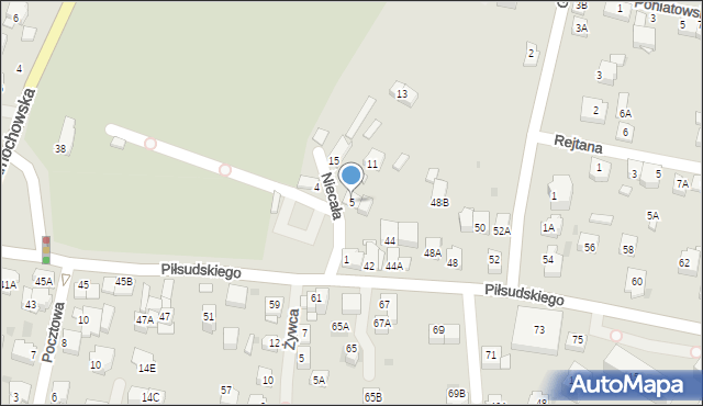 Wieliczka, Niecała, 5, mapa Wieliczka