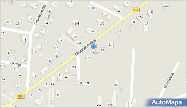Wieliczka, Niepołomska, 17B, mapa Wieliczka