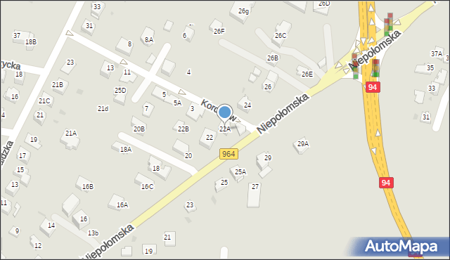 Wieliczka, Niepołomska, 22A, mapa Wieliczka