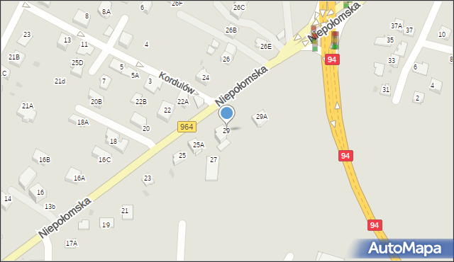 Wieliczka, Niepołomska, 29, mapa Wieliczka