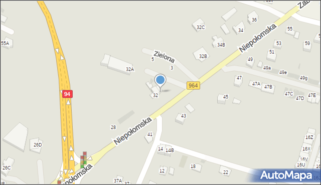 Wieliczka, Niepołomska, 32D, mapa Wieliczka