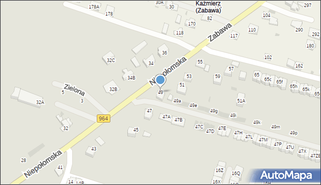 Wieliczka, Niepołomska, 49, mapa Wieliczka