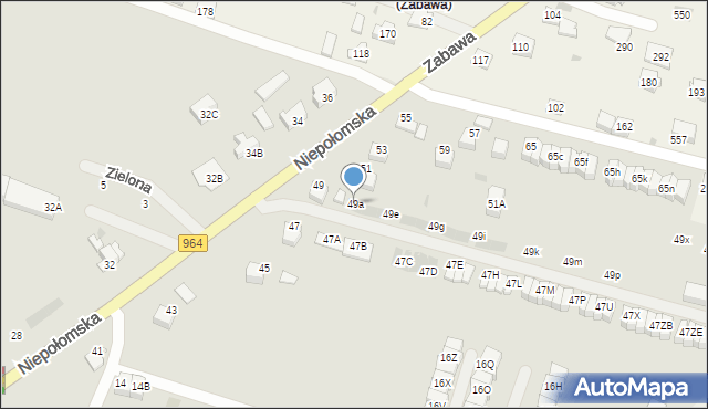 Wieliczka, Niepołomska, 49a, mapa Wieliczka
