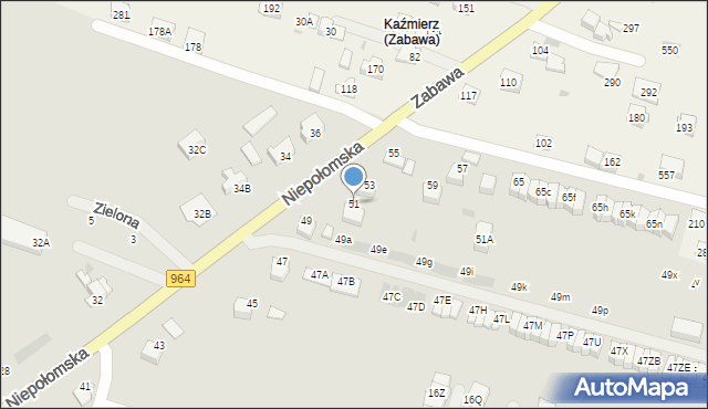 Wieliczka, Niepołomska, 51, mapa Wieliczka
