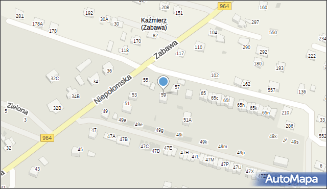 Wieliczka, Niepołomska, 59, mapa Wieliczka