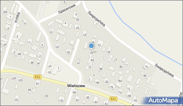 Wieliszew, Niepodległości, 10, mapa Wieliszew