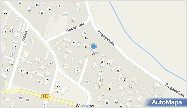 Wieliszew, Niepodległości, 14, mapa Wieliszew