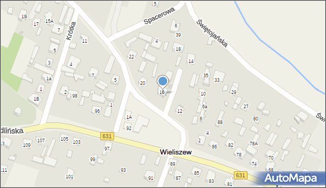 Wieliszew, Niepodległości, 16A, mapa Wieliszew