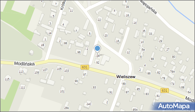 Wieliszew, Niepodległości, 1A, mapa Wieliszew