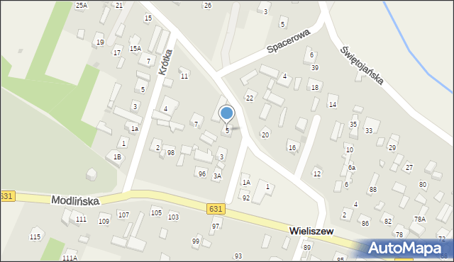 Wieliszew, Niepodległości, 5, mapa Wieliszew