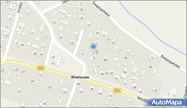 Wieliszew, Niepodległości, 8, mapa Wieliszew