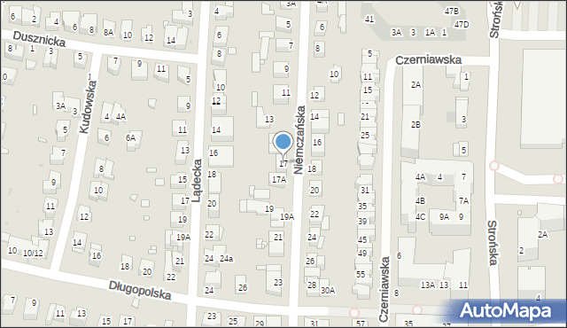 Wrocław, Niemczańska, 17, mapa Wrocławia