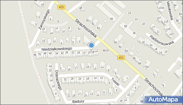 Wrocław, Niedziałkowskiego Mieczysława, 8, mapa Wrocławia