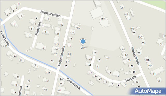 Wrocław, Niecała, 20A, mapa Wrocławia