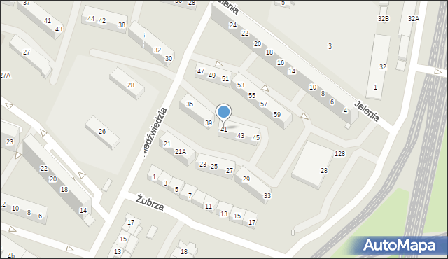 Wrocław, Niedźwiedzia, 41, mapa Wrocławia