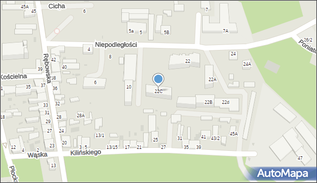 Wyszogród, Niepodległości, 22C, mapa Wyszogród