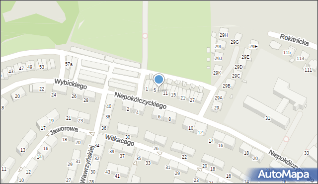 Zabrze, Niepokólczyckiego Franciszka, płk., 7, mapa Zabrza