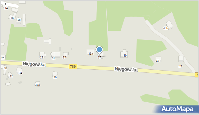 Żarki, Niegowska, 37, mapa Żarki