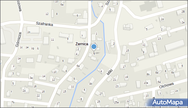Żernica, Nieborowska, 5, mapa Żernica