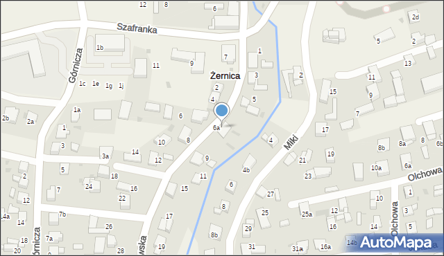 Żernica, Nieborowska, 7, mapa Żernica