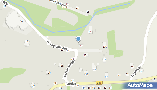 Żywiec, Niezapominajki, 7, mapa Żywiec